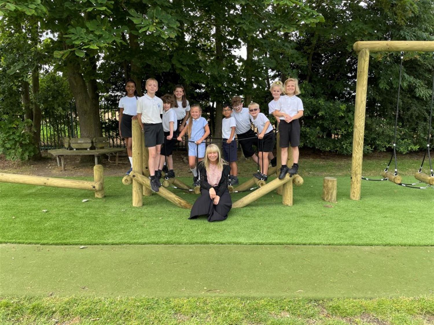 See Lower Halstow Primary School s New Trim Trail In Kent Pentagon Play